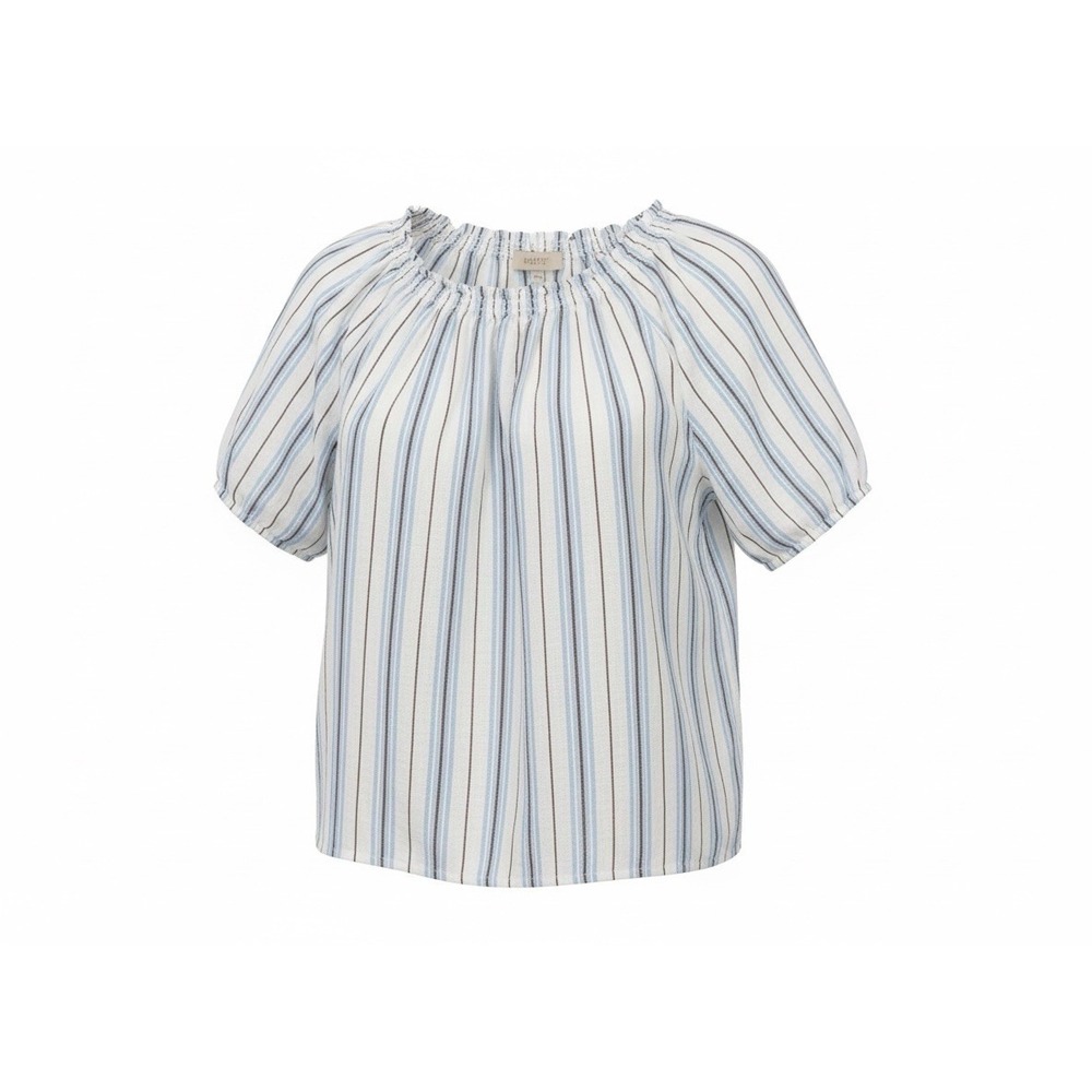 LOFT Outlet Striped Smocked Off Shoulder Boho Top XL